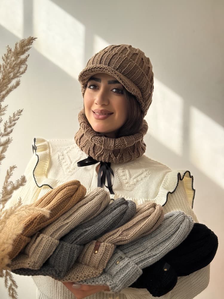 شال و کلاه نقابدار لنا 130333