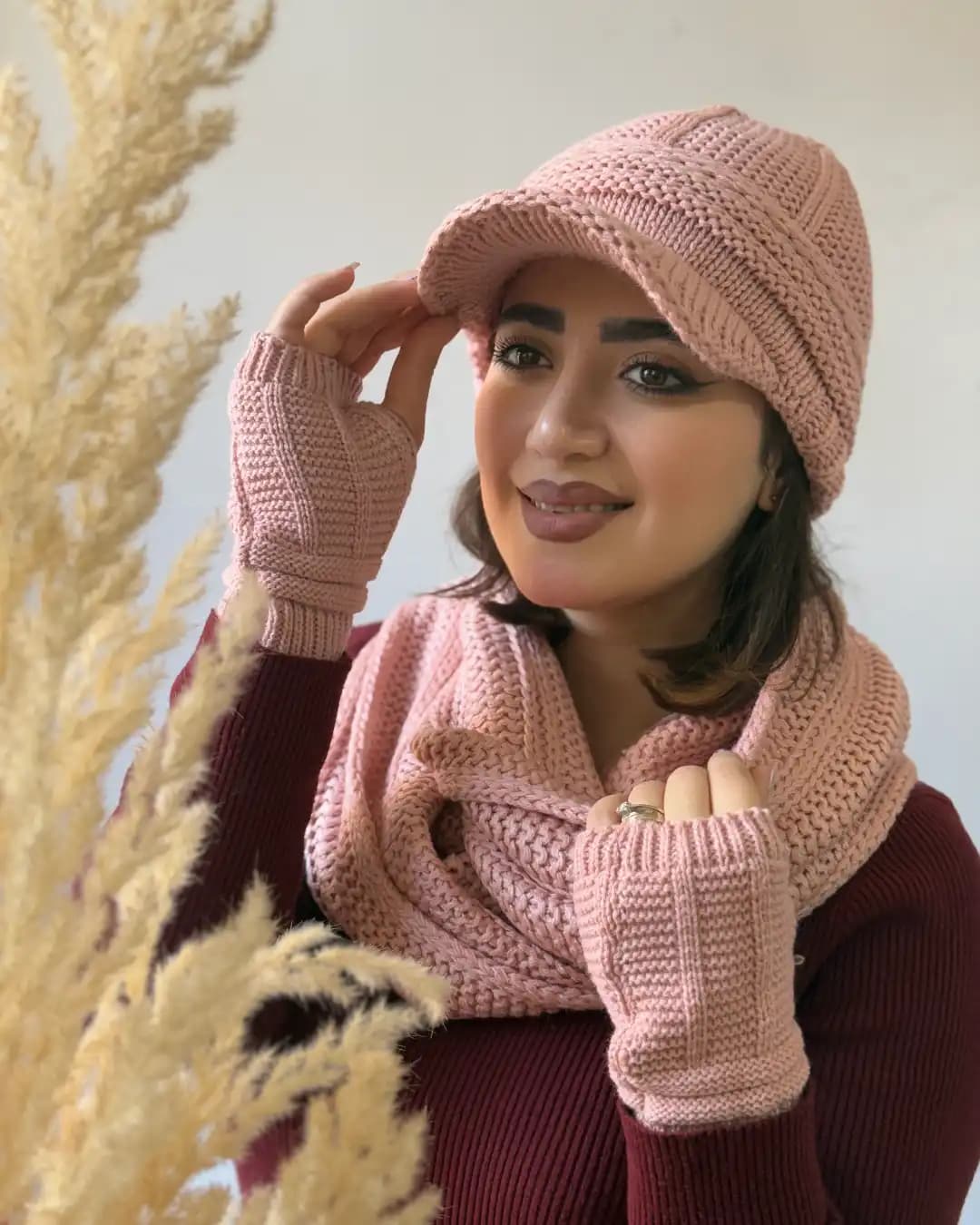 شال و کلاه سه تکه ی لیلیوم 49401 — تصویر ۴