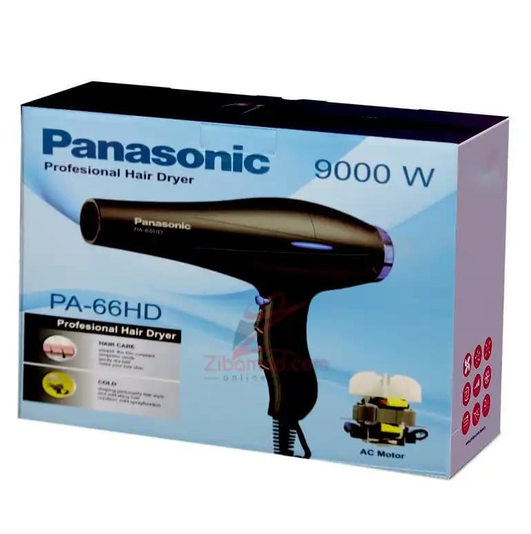 سشوار پاناسونیک Panasonic مدل اچ دی 66 توان 9000 — تصویر ۲