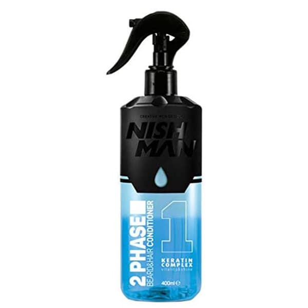 اسپری دو فاز مو نیش من NISH MAN مدل Keratin حجم 400 میلی لیتر