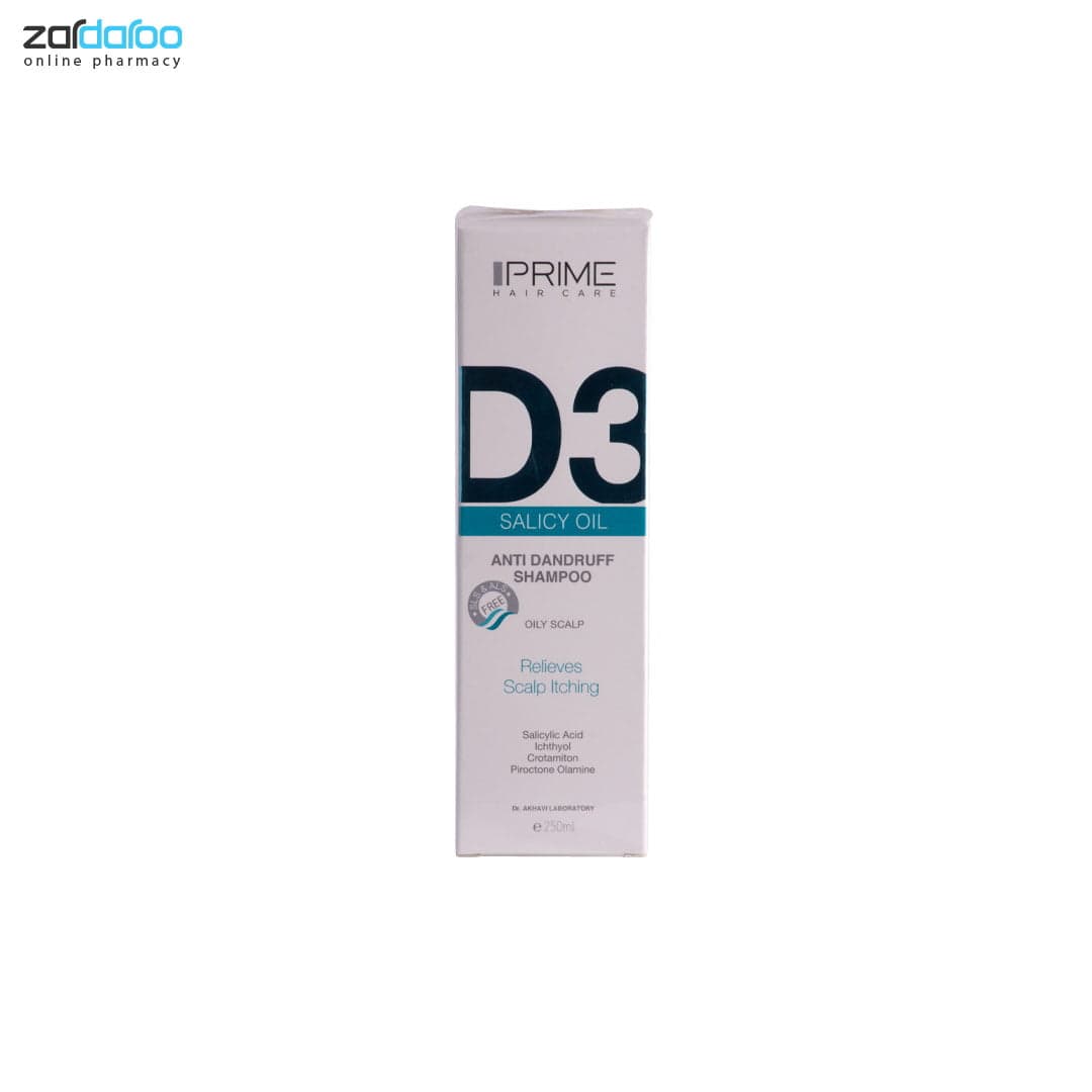 شامپو ضد شوره D3 پریم مناسب پوست چرب – Prime D3 — تصویر ۳