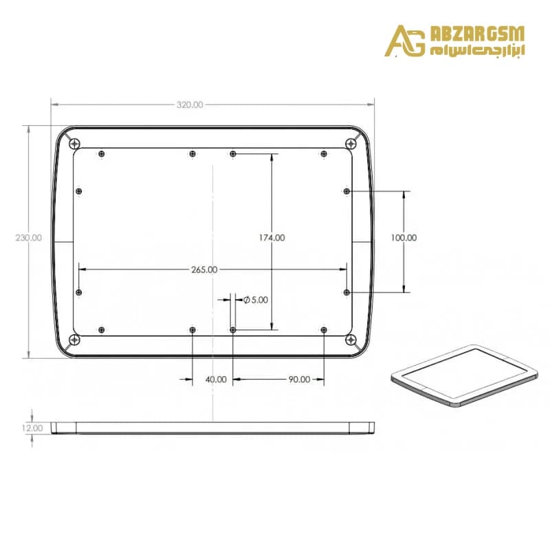 جعبه برد پلاستیکی شیب دار رومیزی و دیواری سایز 320x230mm — تصویر ۱۰