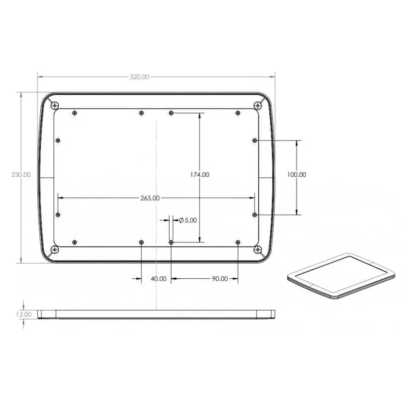 جعبه برد پلاستیکی شیب دار رومیزی و دیواری سایز 320x230mm — تصویر ۴