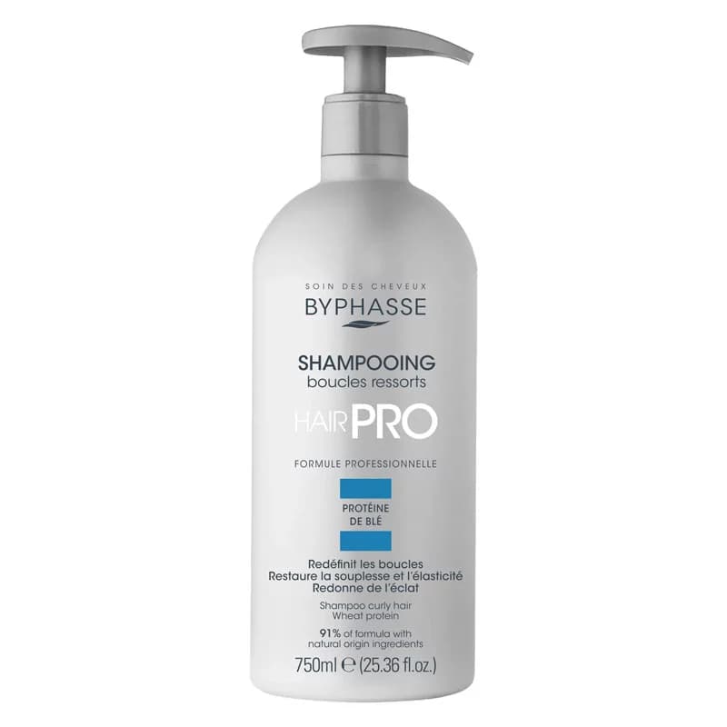 شامپو پروتئینه بایفاس موهای فر، وز و مجعد مدل Hair Pro
