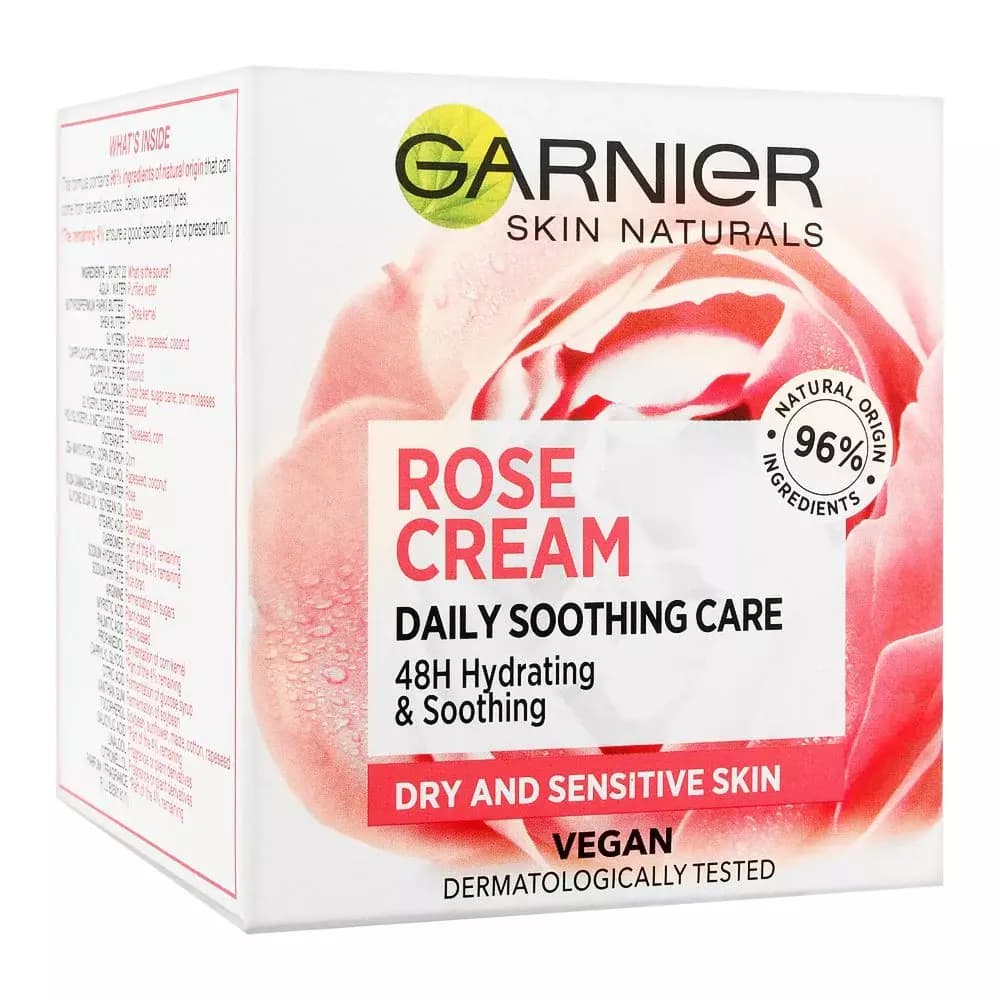 کرم آبرسان روزانه گارنیر با عصاره گل رز مدل Rose Cream — تصویر ۲