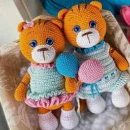 عروسک،دستبافت،اسباب بازی،ببر ست دختر وپسر،عروسک سال — تصویر ۲