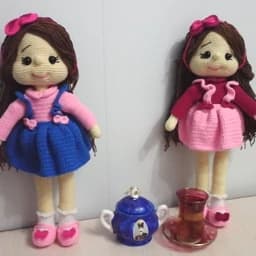 عروسک بافتنی،دختر آرزوها،دست بافت عروسک دخترانه،اسباب بازی — تصویر ۵