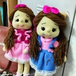 عروسک بافتنی،دختر آرزوها،دست بافت عروسک دخترانه،اسباب بازی — تصویر ۳