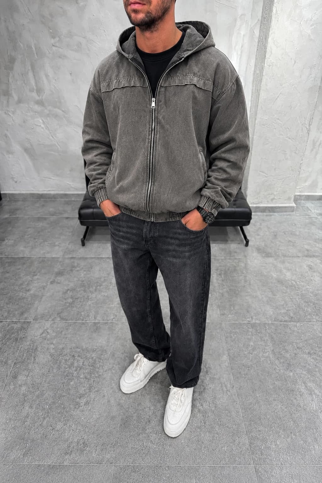 سویشرت کتان کارهارت (carhartt) داخل خز سبز