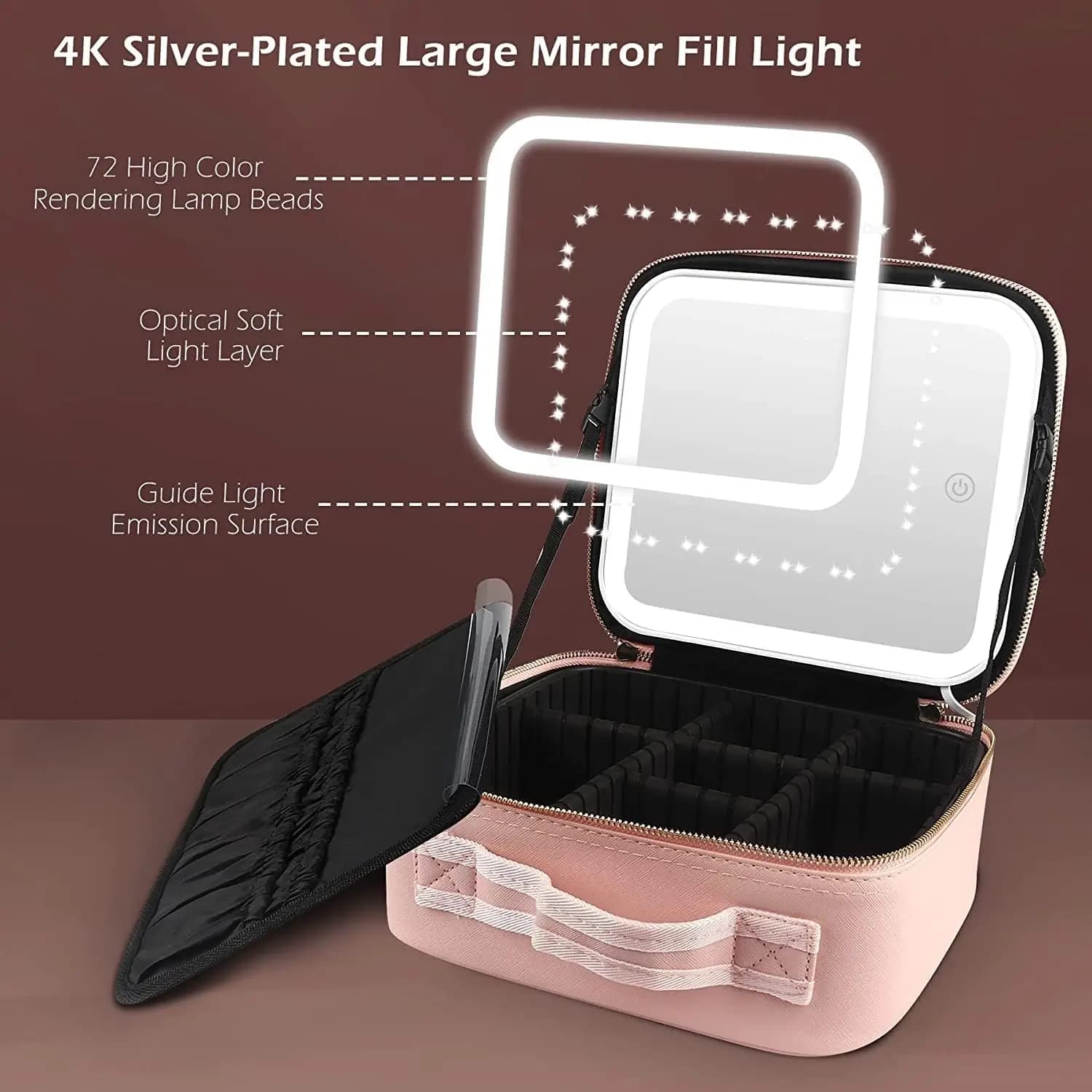 کیف آرایشی آینه LED دار — تصویر ۲