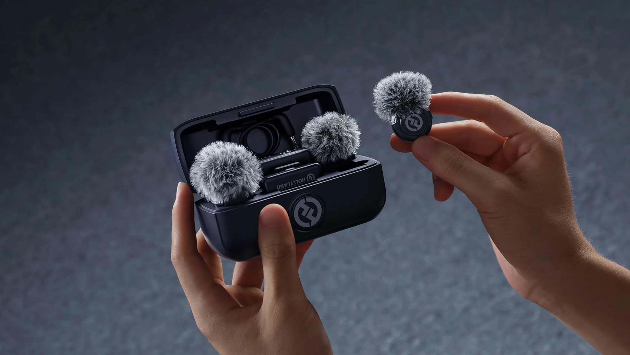 میکروفون یقه‌ای هالی لند (2TX & 1RX) Hollyland Lark M3 Wireless Microphone — تصویر ۷