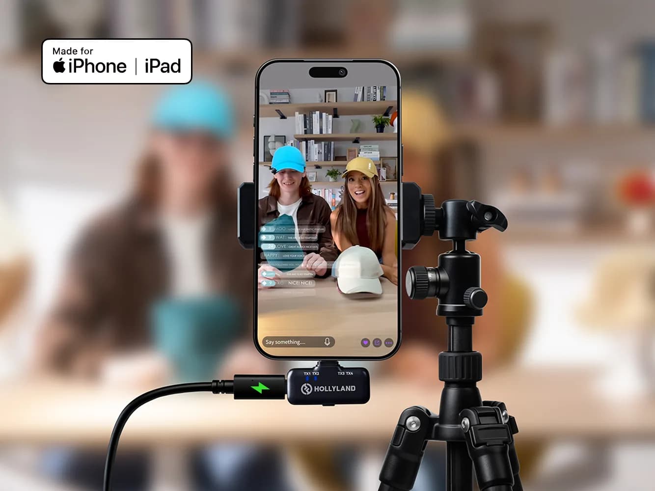 میکروفون یقه‌ای هالی لند (2TX & 1RX) Hollyland Lark M3 Wireless Microphone — تصویر ۵