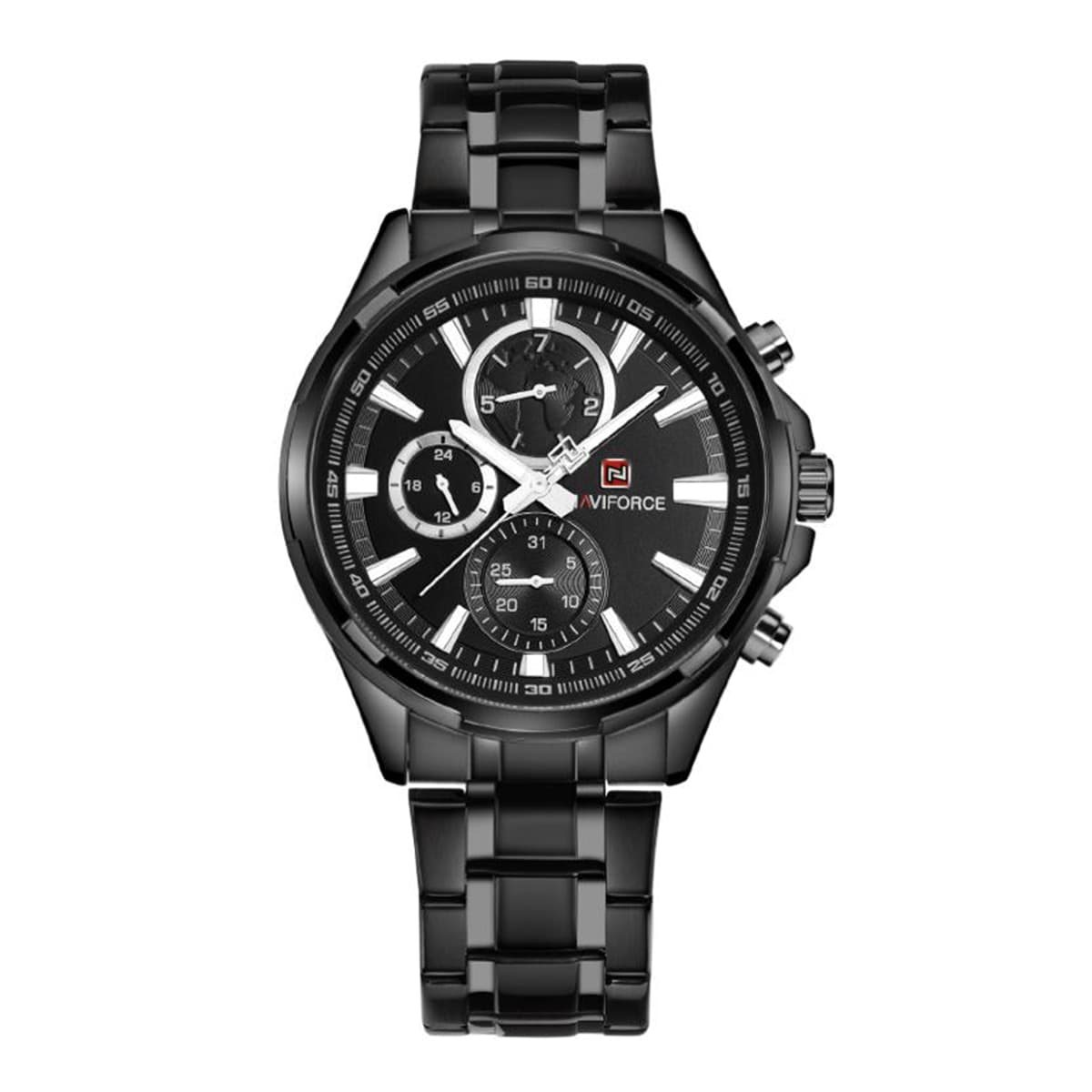 ساعت مچی نیوی فورس مردانه فول مشکی مدل Naviforce 9089