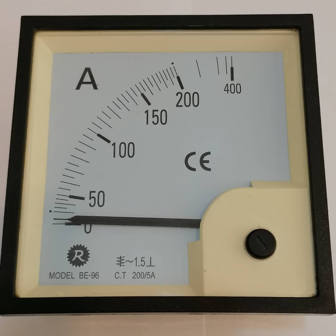 آمپر متر 3000 آمپر قاب 96 مدل BE-96 (آنالوگ، عقربه ای) C.T 1500/5A