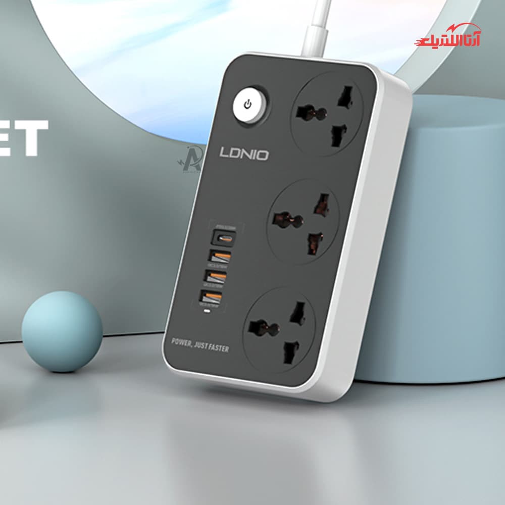 چند راهی برق سه خانه الدینیو مدل SC3412 — تصویر ۴
