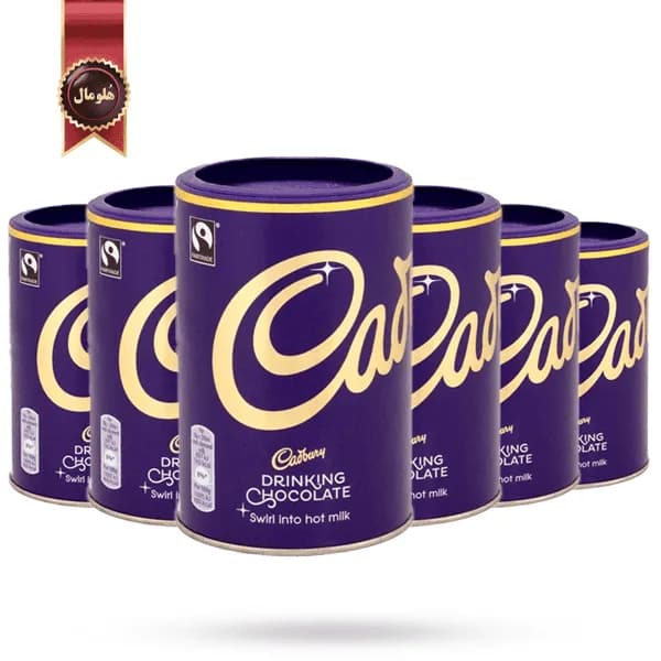 6 عدد پودر هات چاکلت قوطی کدبری cadbury وزن 500 گرم (اورجینال)
