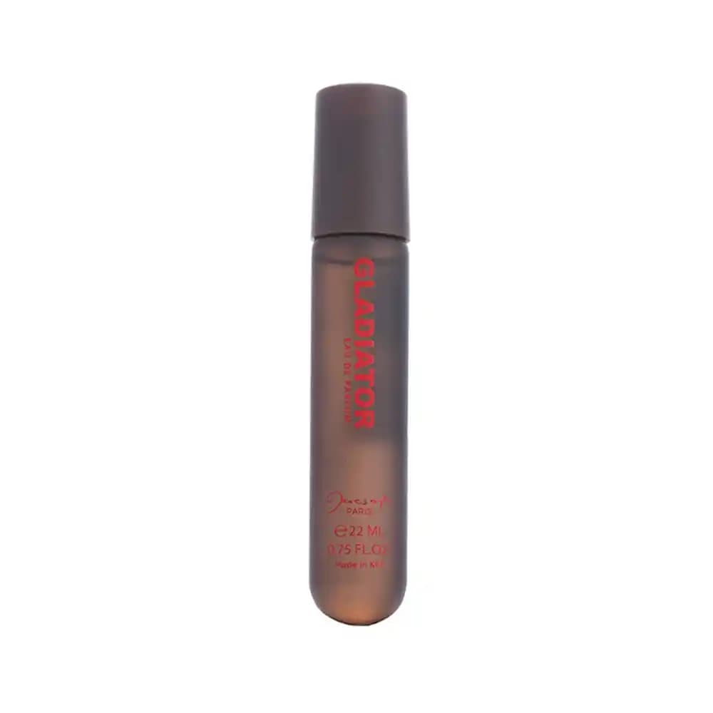 عطر جیبی مردانه ژک ساف مدل گلادیاتور با رایحه تند، گرم و چوبی، حجم 22 میلی‌لیتر، مناسب فصول سرد سال، ماندگاری متوسط و پخش بوی مناسب