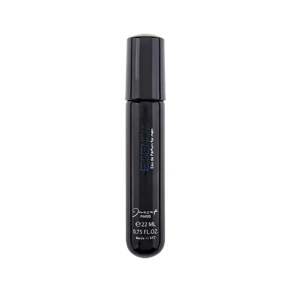 عطر جیبی مردانه ژک ساف مدل SAVAGE-ESENCIA حجم 22 میلی‌لیتر با رایحه تند، گرم و چوبی مناسب فصل زمستان