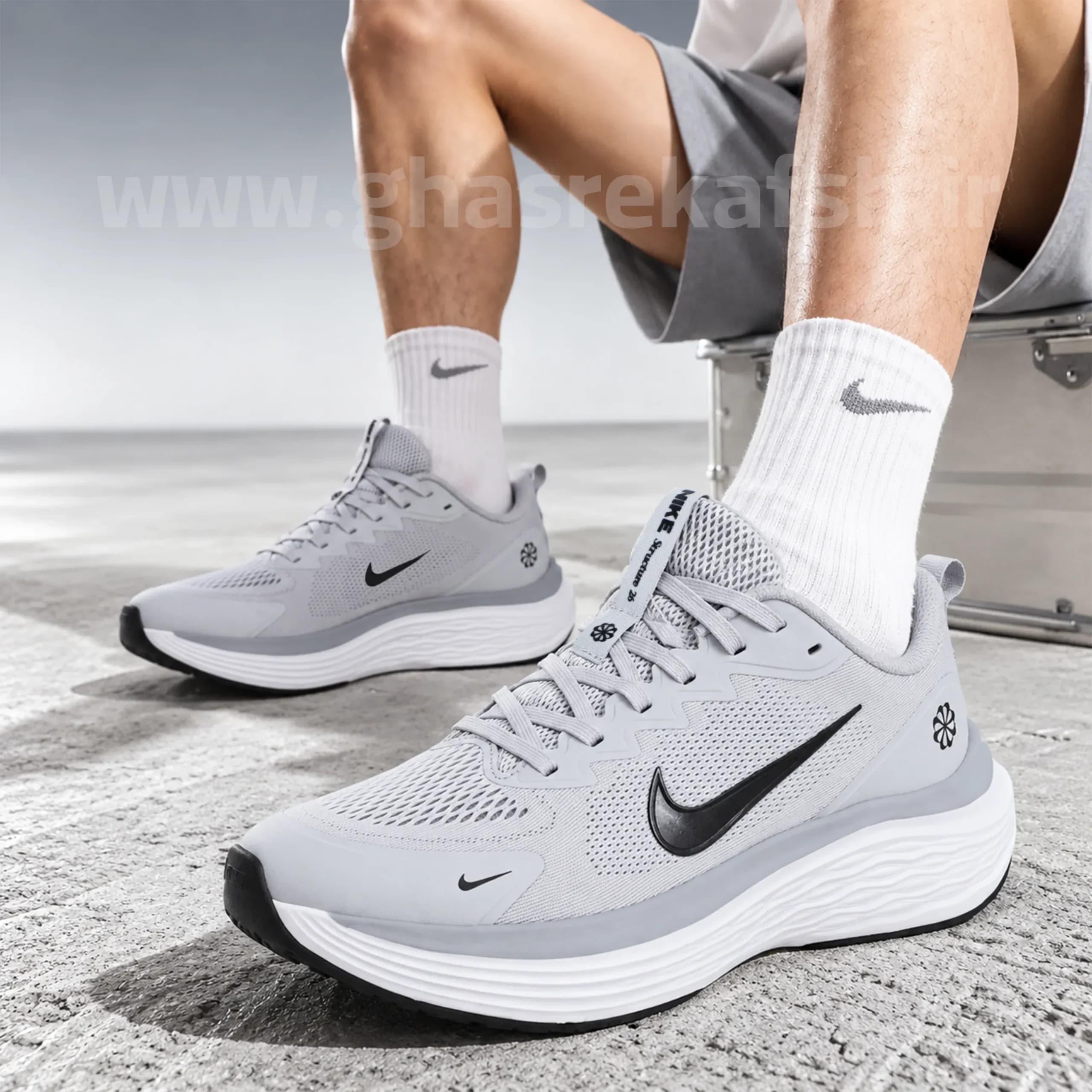 کتونی نایک زوم Nike Zoom مردانه مسترکوالیتی طوسی کد 253