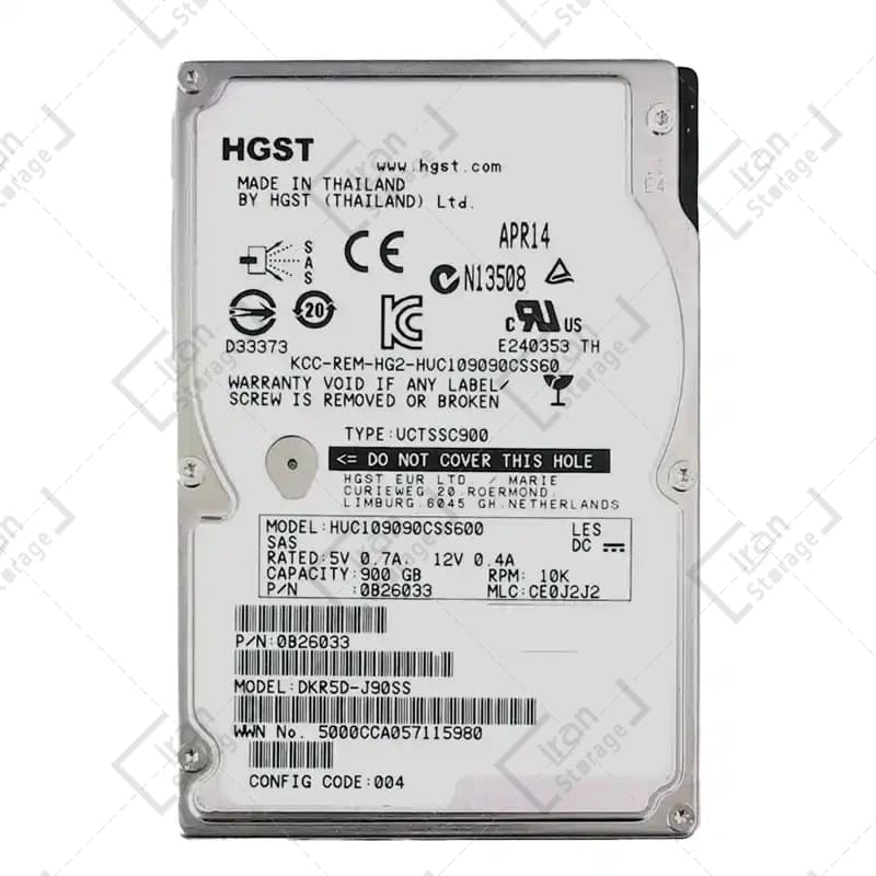 هارد سرور HGST 900GB 6G SAS 10K SFF