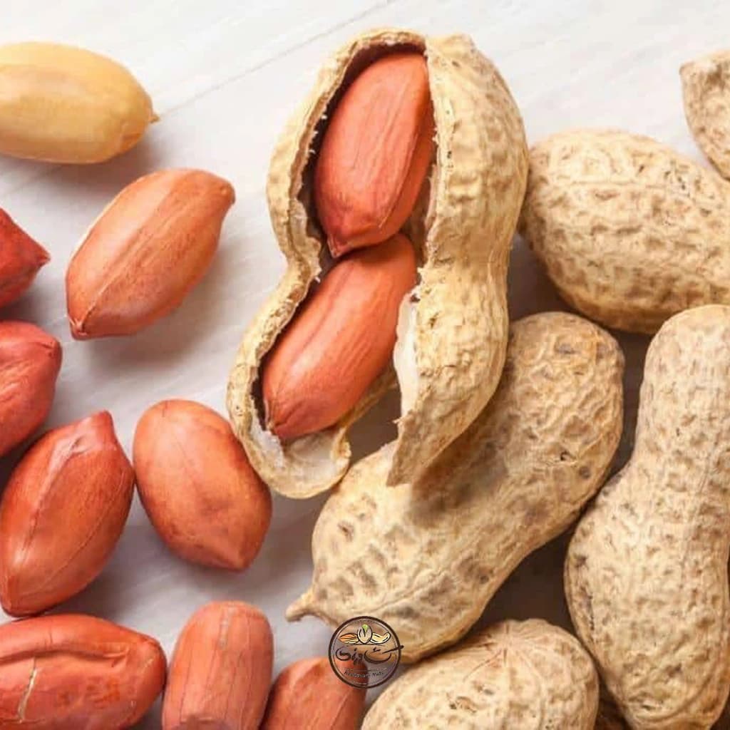 بادام زمینی خام بدون پوست اعلا 500 گرمی