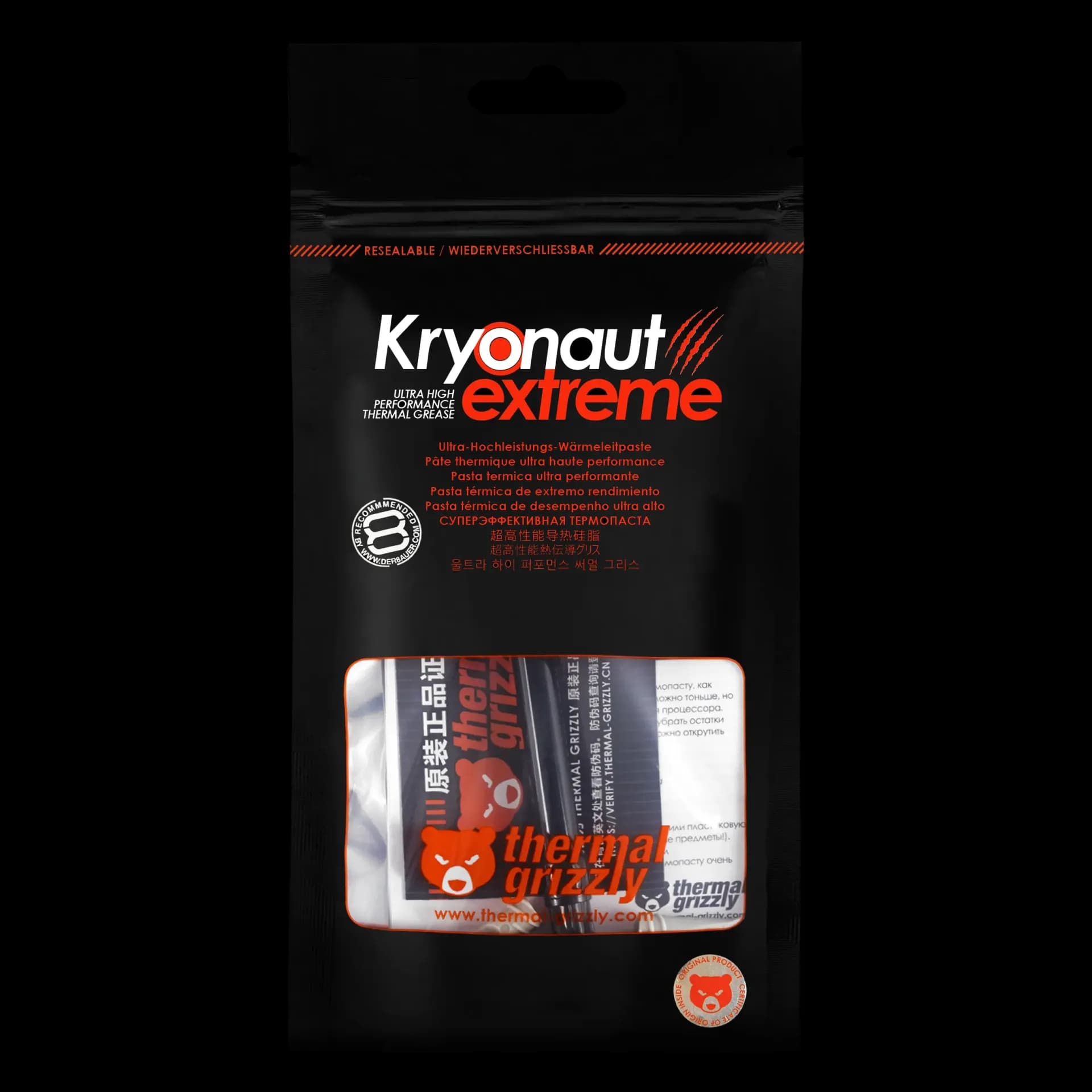 خمیر سیلیکون 2 گرمی ترمال گریزلی مدل Kryonaut Extreme — تصویر ۲