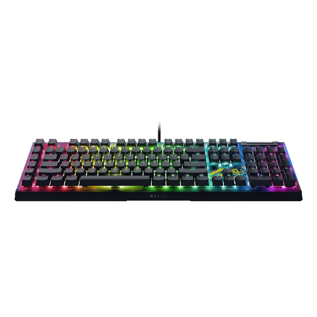 کیبورد با سیم ریزر مدل BlackWidow V4 X Fortnite Edition Yellow Switch — تصویر ۴