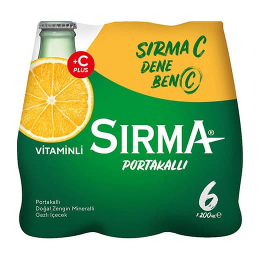 نوشیدنی 6عددی ویتامینه با طعم پرتقال سیرما Sirma