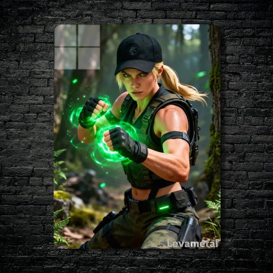 متال پوستر سونیا بلید Sonya Blade از بازی مورتال کمبت Mortal Kombat با کد E-874
