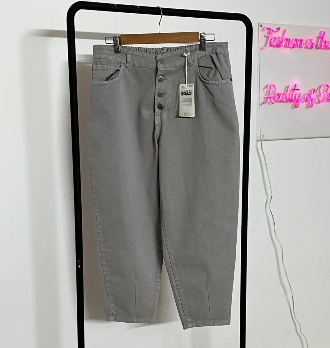 شلوار زنانه کتان Royal Jeans | کمر کشی و دکمه‌دار — تصویر ۵