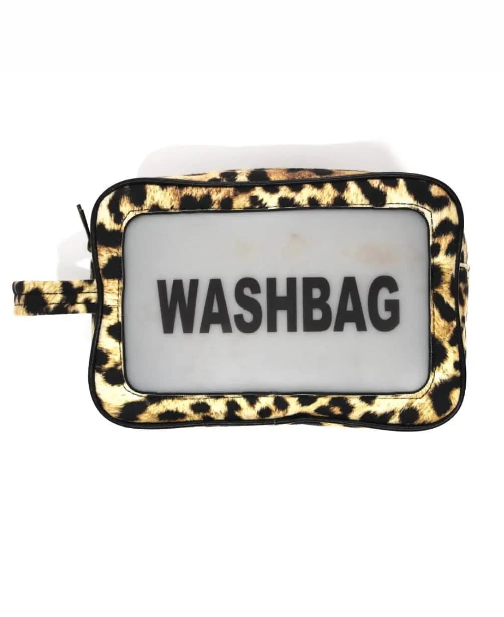 کیف لوازم ارایشی و بهداشتی Washbag شفاف /پلنگی