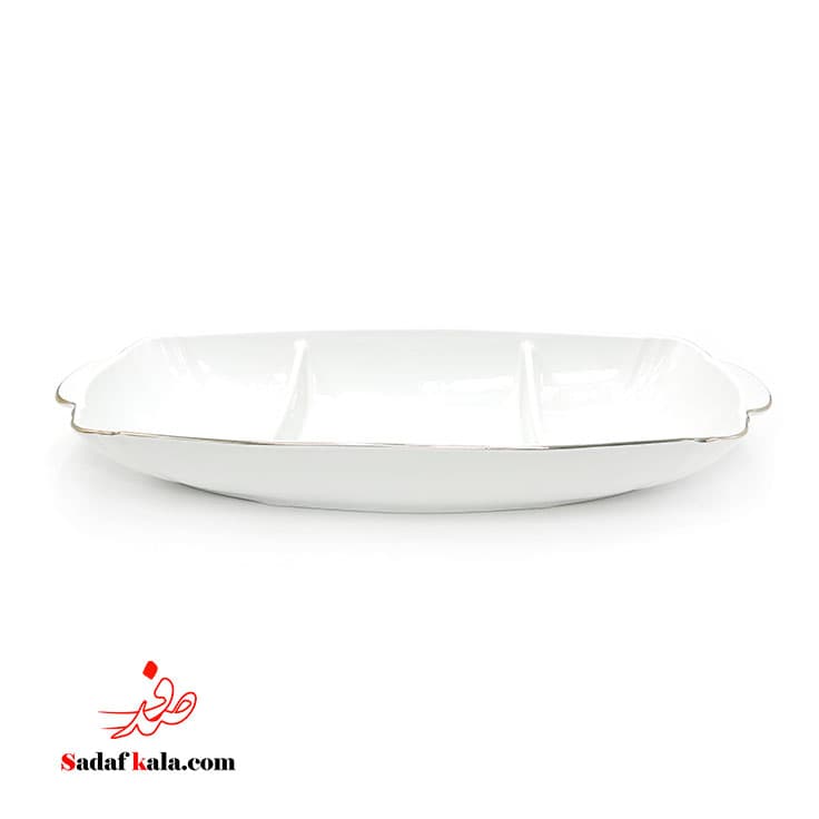 اردو خوری مستطیل سه خانه سان رایز خط طلا لمون(8)/653 — تصویر ۳