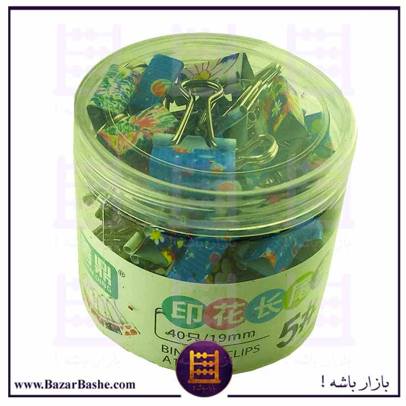 گیره کاغذ فلزی طرح دار رنگی سایز بندی مختلف — تصویر ۵