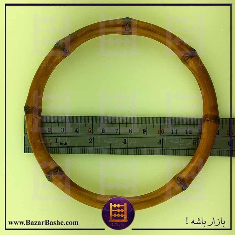 دسته کیف پلاستیکی طرح چوب بامبو مدل دایره — تصویر ۳
