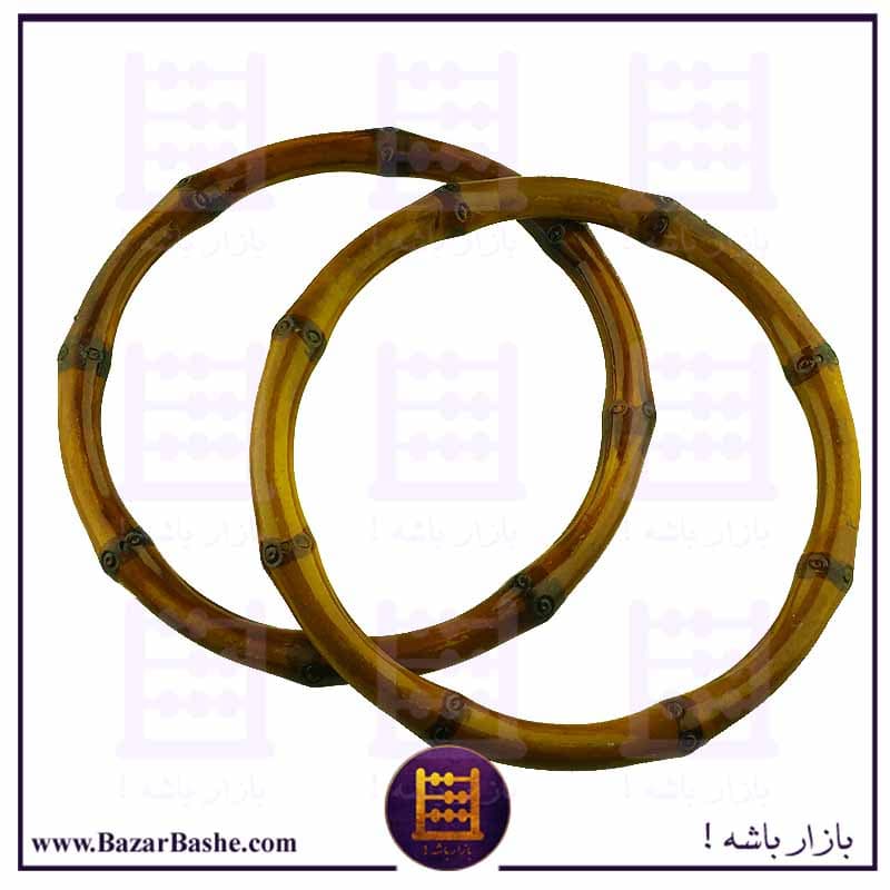 دسته کیف پلاستیکی طرح چوب بامبو مدل دایره