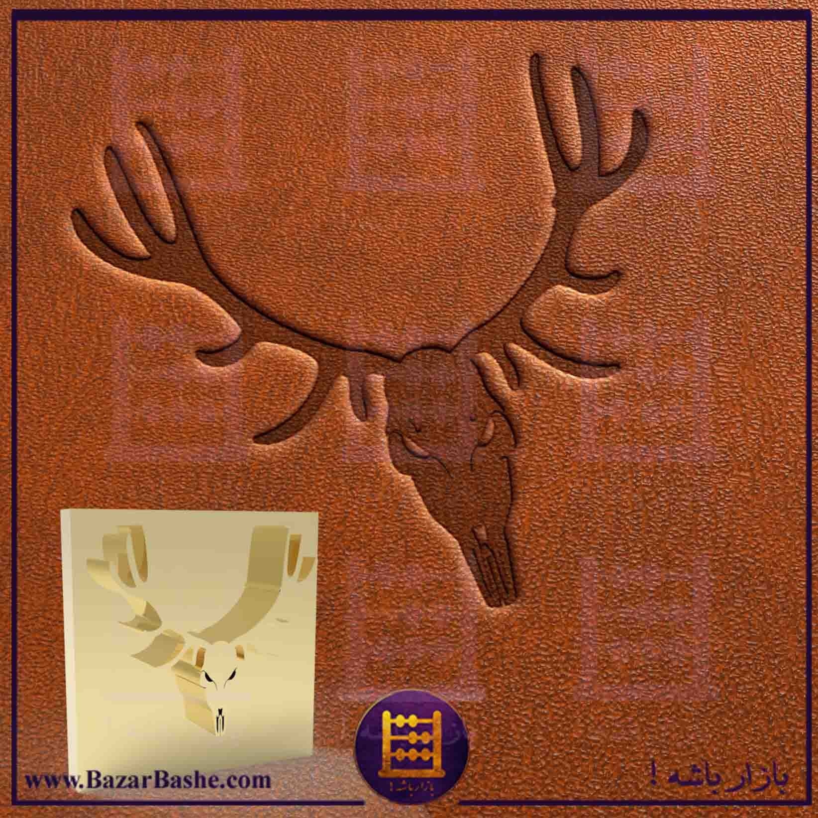 کلیشه برنجی گوزن شمالی کد Reindeer