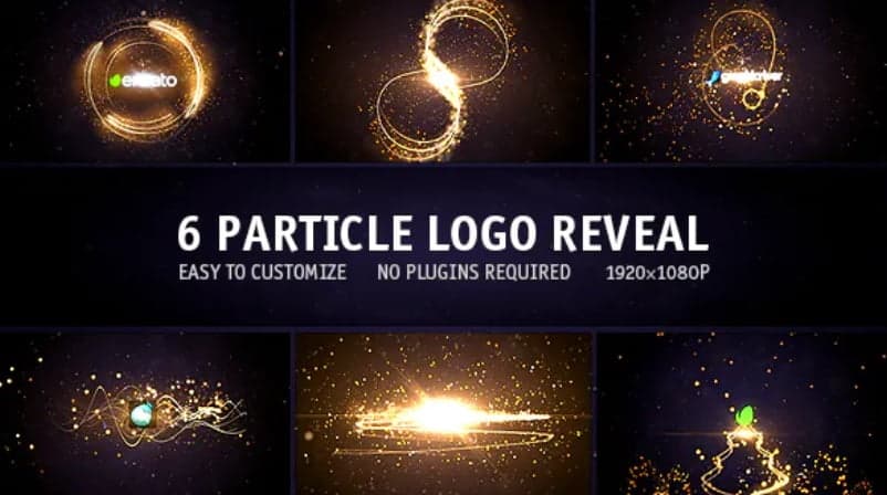 پروژه افترافکت پک لوگوی ذرات | Particle Logo Reveal Pack 6in1 After Effect