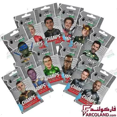 کیمدی کارت فوتبال چمپس مدل Champs 2026 بسته 12 عددی