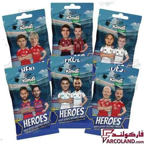 کیمدی کارت فوتبال هیرو مدل Heroes 2026 بسته 6 عددی