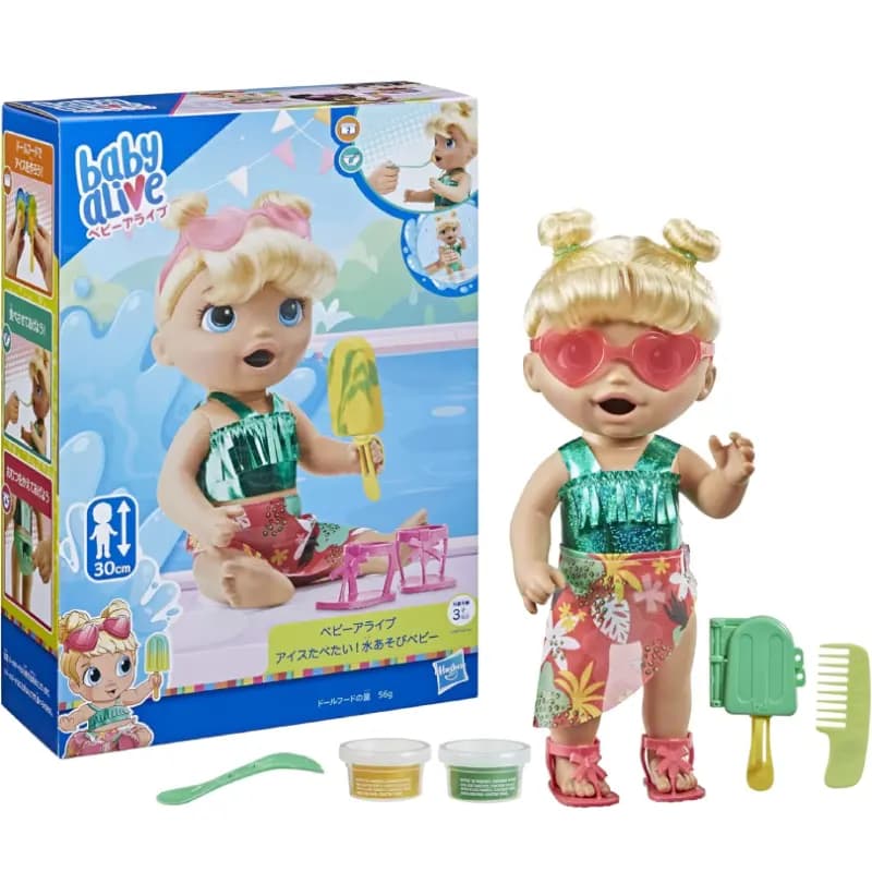 عروسک Baby Alive مدل Waterplay با موهای بلوند — تصویر ۶