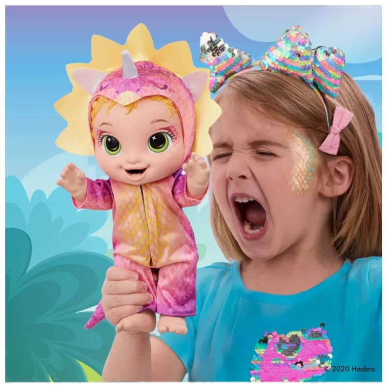 عروسک Baby Alive مدل Dress Up Dino با موهای بلوند — تصویر ۵