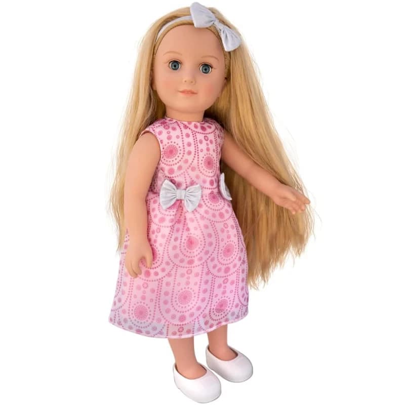 عروسک Hayati Girl مدل Sandy با موهای بلند و پیراهن تعطیلات کد TP101489