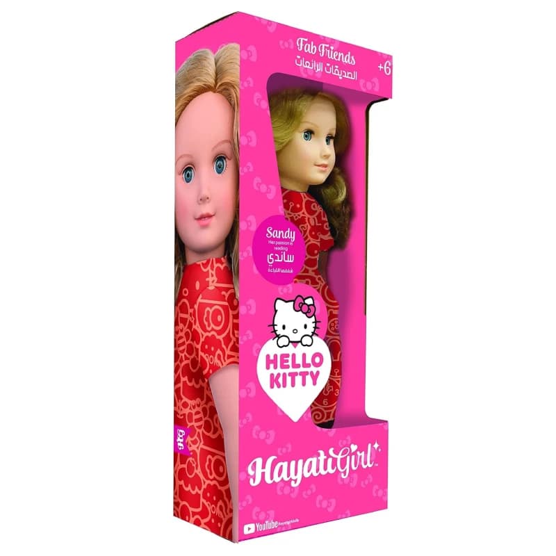 عروسک Hayati Girl مدل Hello Kitty Sandy کد TP101492 — تصویر ۳
