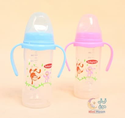 بیبی لند بطری شیرخوری دسته دار ارتودنسی