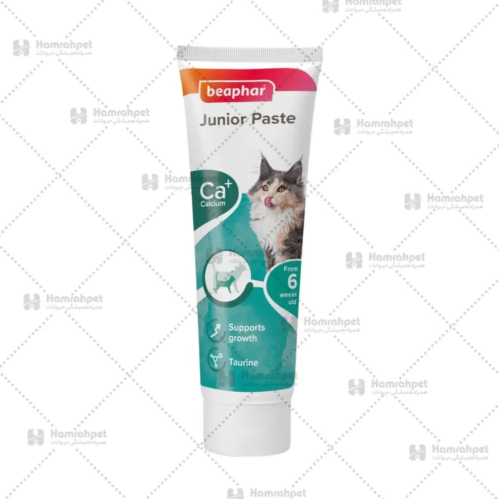 خمیر مولتی‌ویتامین بچه گربه بیفار Beaphar Junior Multi Vitamin Paste وزن 100 گرم