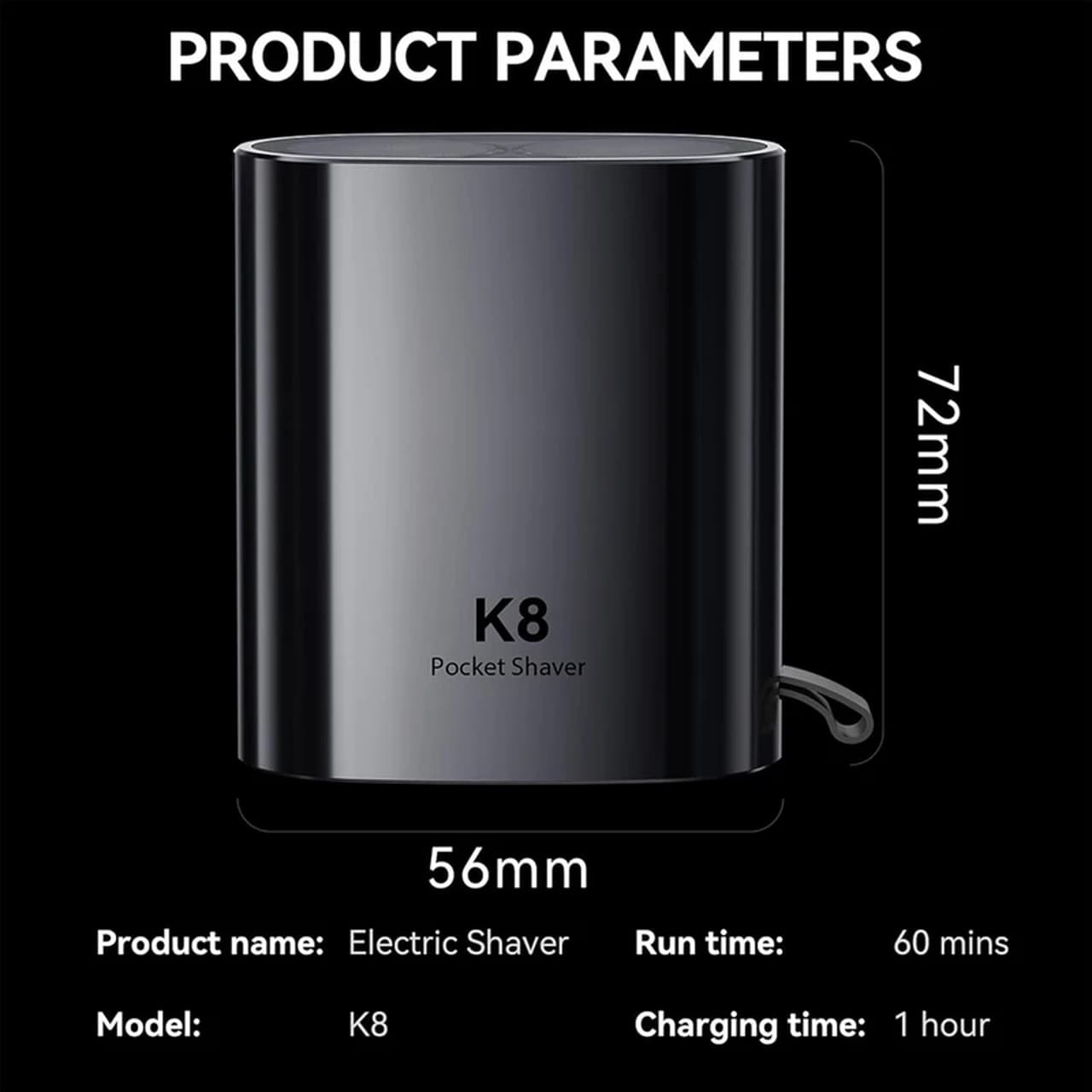 ماشین اصلاح Enchen مدل Electric Shaver K8 – مشکی (گارانتی یکساله شرکتی) — تصویر ۴