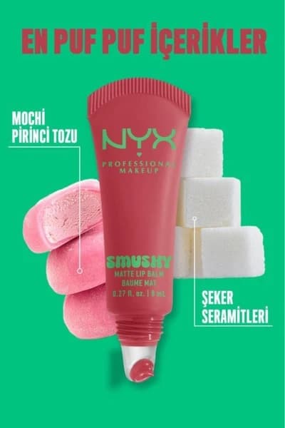 بالم لب مات اسمَشی نیکس NYX Smushy Matte Lip Balm — تصویر ۵