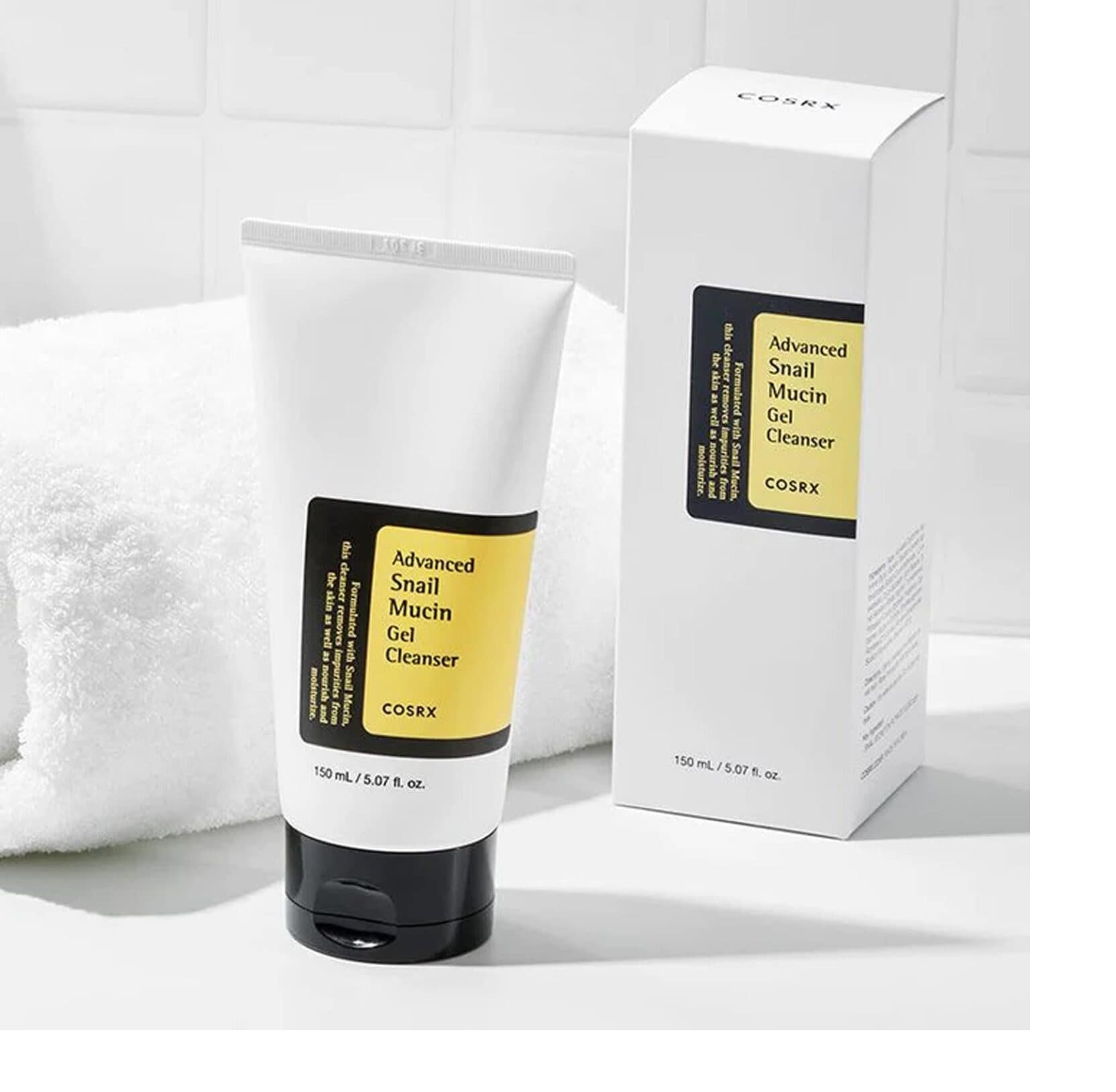 ژل شستشوی موسین حلزون کوزارکس COSRX Advanced Snail Mucin Power Gel Cleanser مناسب انواع پوست به‌ویژه پوست های حساس حجم 150 میلی لیتر — تصویر ۵