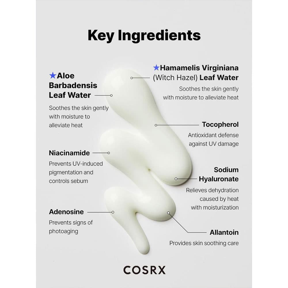 ضد آفتاب مرطوب کننده و فوق سبک اولترا لایت کوزارکس Cosrx Ultra Light Invisible Sunscreen SPF 50 مناسب پوست چرب و مختلط حجم 50 میلی لیتر — تصویر ۵