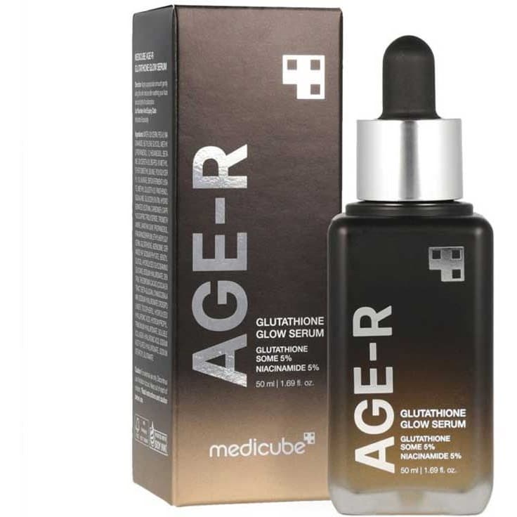 سرم روشن کننده وجوانساز گلوتاتیون مدیکیوب medicube age r glutathione glow serum مناسب انواع پوست حجم 50 میلی لیتر
